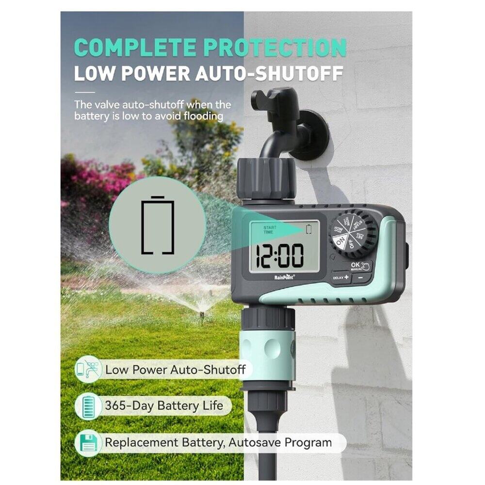 RAINPOINT Sprinkler Timer, Programmable Water Timer for Garden Hose, Outdoor - Picture 3 of 4